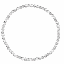 Sterling Silver 3 mm Elastic Bead 6 1/2" Bracelet