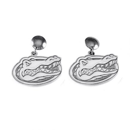 3/4" GATOR HEAD DROP EARRINGS-STERLING SILVER