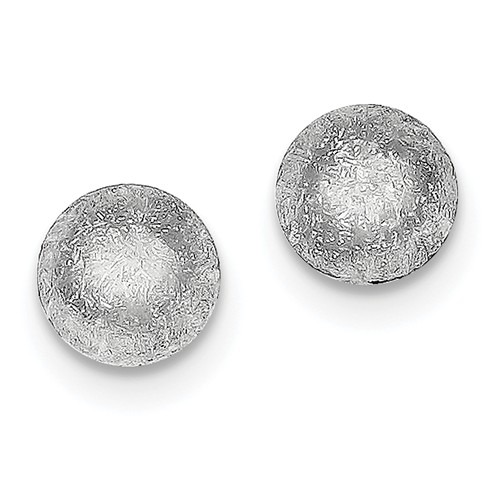 Perfect Jewelry Gift Sterling Silver Rhodium-plated Satin Finish Post Earrings 