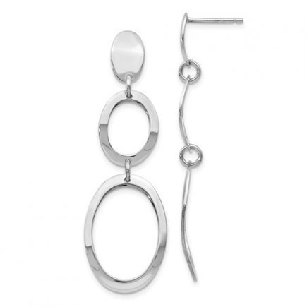 Leslies Sterling Silver Polished Post Dangle Earrings