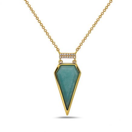 Amazonite Kite Shaped Necklace