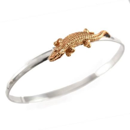 Alligator Hook Two Tone Bracelet