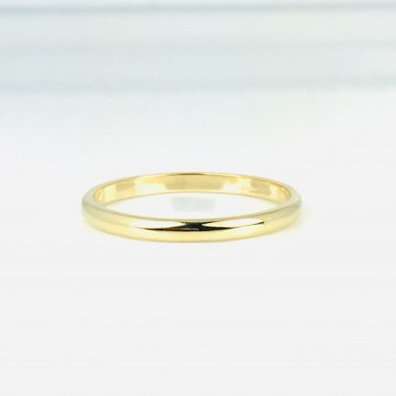 14KY 2 MM Half Round Wedding Band