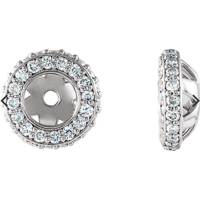 White Gold CONVERTIBLE Diamond EARRING JACKETS - Simmons Fine Jewelry