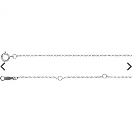 Sterling Silver 16" to 18" Adjustable Chain