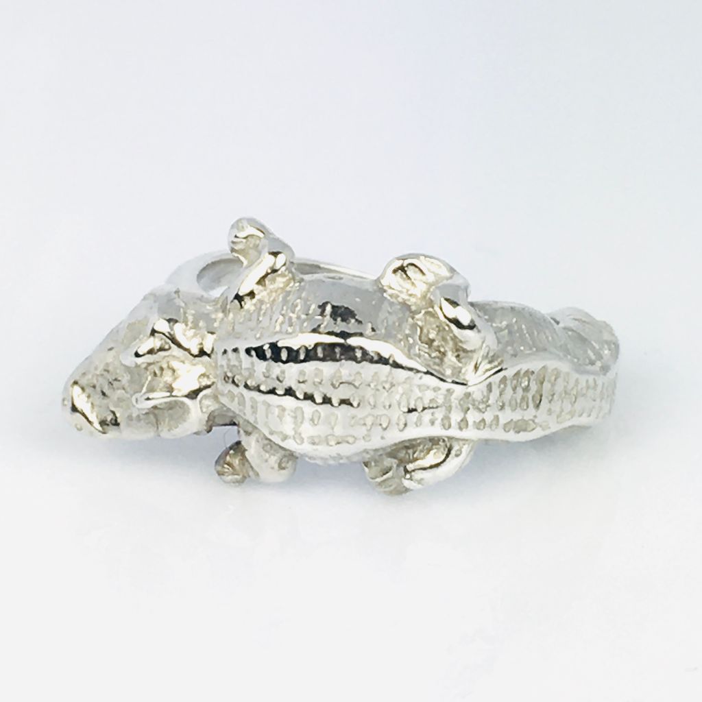 1 3/4 Sterling Silver Alligator Gator Hook Bracelet - Jewelry Works