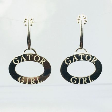 Sterling Silver Gator Girl Dangle Earrings