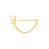 14 Karat Yellow Gold Curb Chain Front to Back Earring - Image 2