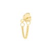 14 Karat Yellow Gold Curb Chain Front to Back Earring - Image 3