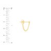 14 Karat Yellow Gold Curb Chain Front to Back Earring - Image 4