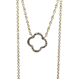 14K Diamond Clover Necklace