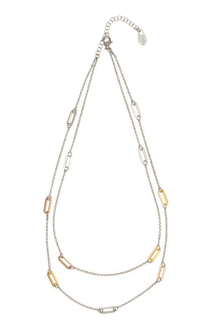 STERLING SILVER WITH 14K ROSE AND YELLOW GOLD PLATING YOLANDA NECKLACE