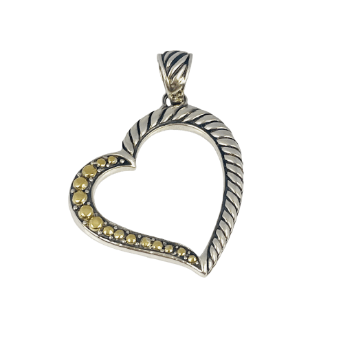 Brighton Silver Tone Ophelia Heart Pendant Triple Chain Necklace – 17