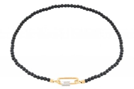 Palermo Onyx Stone Necklace with Clear Stone Closure