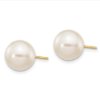 14ky 9-10mm Freshwater Pearl Stud Earrings - Image 2