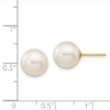 14ky 9-10mm Freshwater Pearl Stud Earrings - Image 4