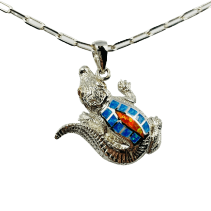 Kovel Opal Alligator Pendant