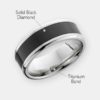 Elysium Black Diamond Hero Achilles Titanium Wedding Band - Image 2