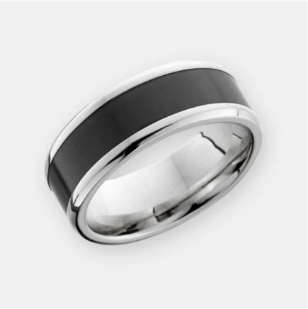 Elysium Black Diamond Hero Achilles Titanium Wedding Band