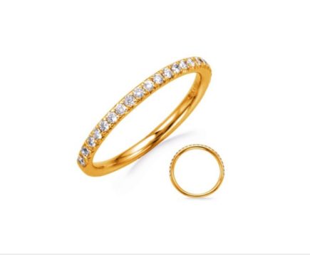 14K Yellow Gold 0.26 Cttw Diamond Wedding Band