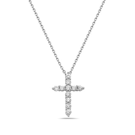 14KW Diamond Cross Pendant