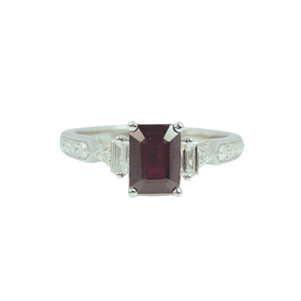 14KW Ruby and Diamond Ring