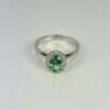 18KW Green Tourmaline and Diamond Ring - Image 2