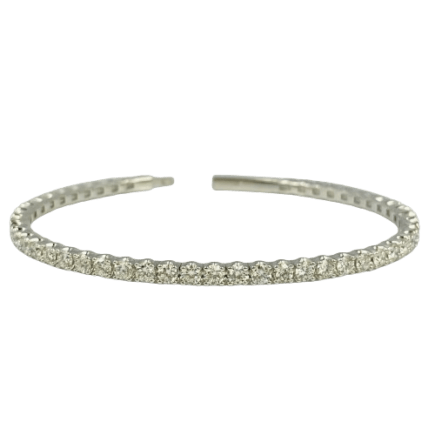 14KW 3.07 ct Lab Diamond Line Bracelet