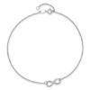 Leslie's 14K White Gold Polished Infinity Anklet - Image 4