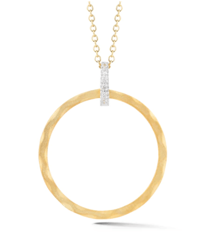 I.Reiss 14KY Open Circle Pendant with Diamonds