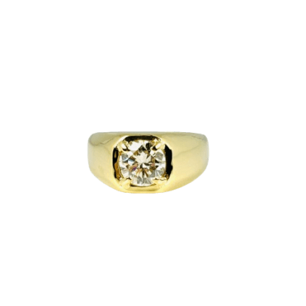 18KY 2.09 Ct Rd Diamond Gents Ring