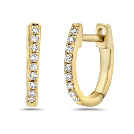 14KY Diamond Hoop Earrings