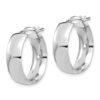 14KW Rhodium Plating 6mm High Polished Hoop Earrings - Image 2