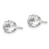 Sterling Silver 5mm Round Snap Set CZ Stud Earrings - Image 2