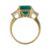 18KY Emerald & Triangle Diamond Ring - Image 3