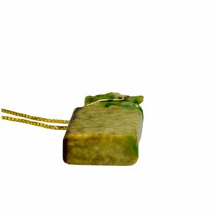 Antique 18KY Dragon Agate/Jade Pendant - Image 4
