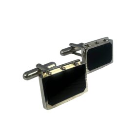 Stainless Steel Ceramic Center Cuff Links