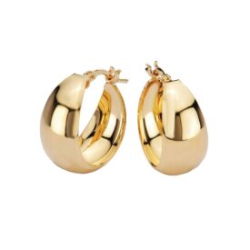Italian Gold Plated Sterling Round Hoops