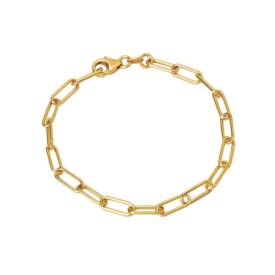 Italian Gold Plated Sterling Paperclip Bracelet