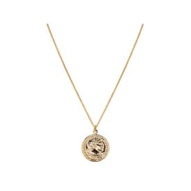 Italian Gold Plated Sterling Coin Medallion Necklace