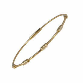14KY Diamond Flex Bangle 0.21 cttw