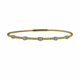14KY Diamond Flex Bangle