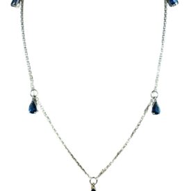 14KW Sapphire Station Necklace