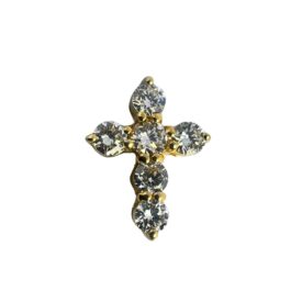 14KY Diamond Cross Pendant 0.45 cttw