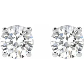 14KW 1 CTW Natural Diamond Earrings
