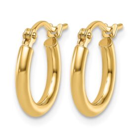 Leslie's 14KY  Polished Hoop Earrings