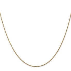 14K 18 inch 1.05mm Diamond-cut Spiga with Lobster Clasp Chain