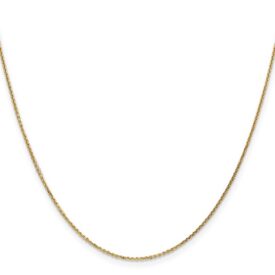 14K 16 inch .95mm Diamond-cut Cable with Lobster Clasp Chain