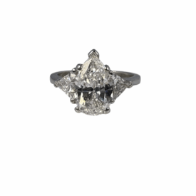 Platinum Pear Shaped Diamond Ring 2.22 CTTW