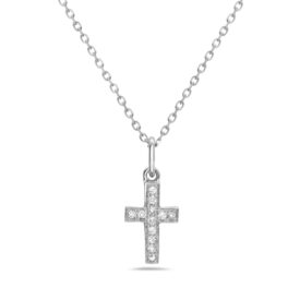 14KW Mini Cross Necklace